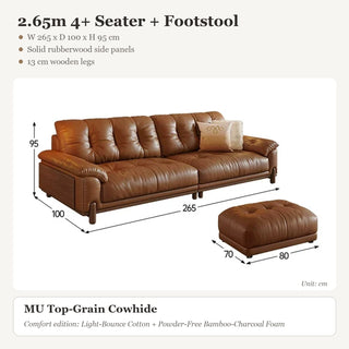 2.65m 4+ Seater + Footstool