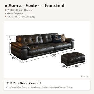 2.82m 4+ Seater + Footstool