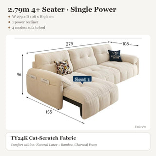 2.79m 4+ Seater · Single Power