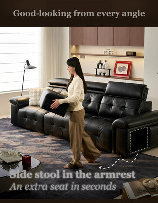 Side stool in the armrest