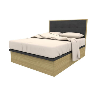 Eamon Queen Size Wooden Storage Bed + Solano Hybrid Foam Mattress Singapore