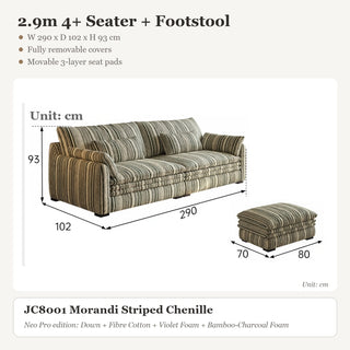 2.9m 4+ Seater + Footstool