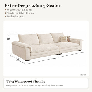 Extra-Deep · 2.6m 3-Seater