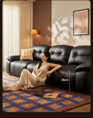 Low seat, easy to lean on from the floor