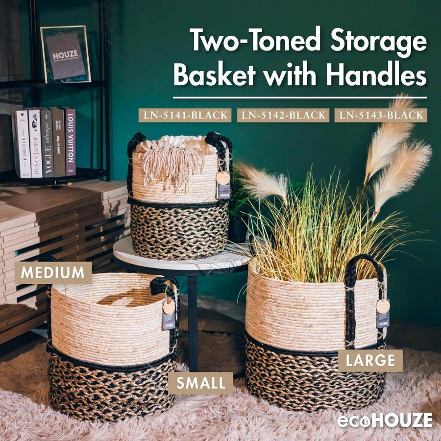 ecoHOUZE Seagrass Geometric Woven Storage Basket Singapore