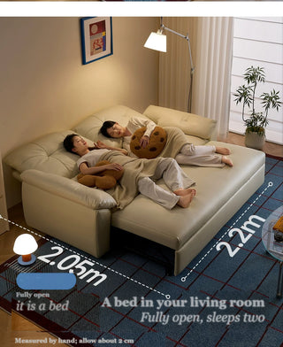 Fully open: a 2.05 m bed