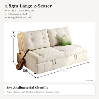 1.85m Large 2-Seater