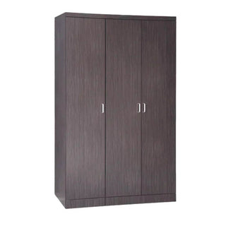 Megafurniture | Eliose Walnut Open 3 Door Wardrobe | Open Door Wardrobe