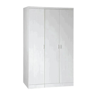 Megafurniture | Eliose White Wash Open 3 Door Wardrobe | Open Door Wardrobe