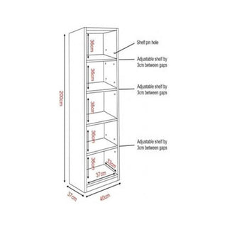 Elizabeth 1 Door Display Unit / Bookshelf Singapore