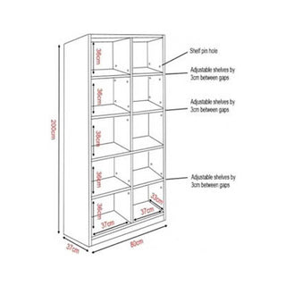 Elizabeth 2 Door Display Unit / Bookshelf Singapore