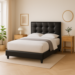 Megafurniture | Ellie Faux Leather Bed Frame | Bed