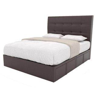 Ellie Faux Leather Drawer Bed Frame Singapore