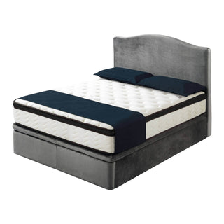 Endel Grey Velvet Storage Bed Frame Singapore