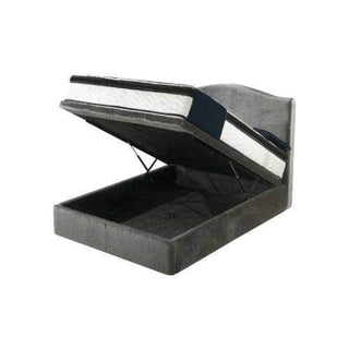 Megafurniture | Endel Grey Velvet Storage Bed Frame | Storage Bed
