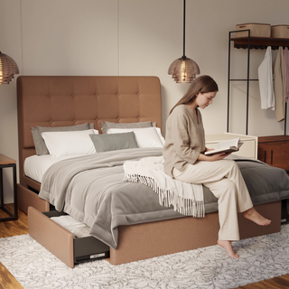 Endora Fabric Drawer Bed Frame (Water Repellent & Pet friendly) by Somnuz - Lifestyle