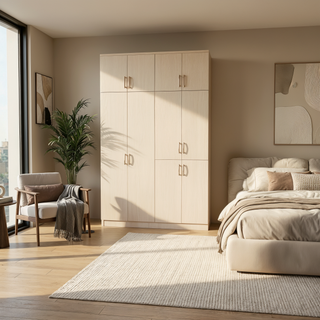 Melissa Open Door Solid Plywood Wardrobe (5ft)