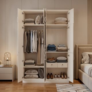 Melissa Open Door Solid Plywood Wardrobe (5ft)