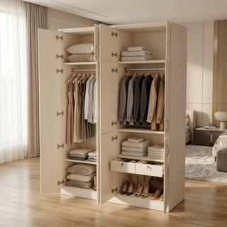 Melissa Open Door Solid Plywood Wardrobe (5ft)