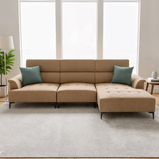 Armon Fabric Adjustable Backrest L-Shaped Sofa by Esteller (Pet Friendly & Easy Clean)