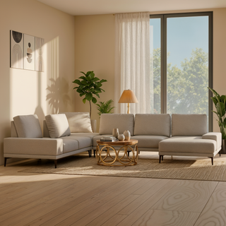 Gavon Fabric Adjustable Backrest L-Shaped Corner Sofa by Esteller (Pet Friendly & Easy Clean)