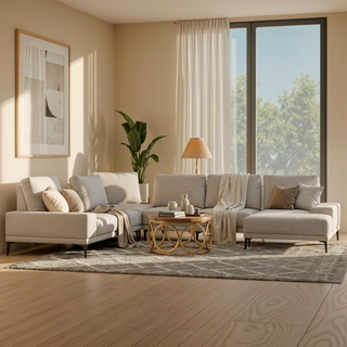 Gavon Fabric Adjustable Backrest L-Shaped Corner Sofa by Esteller (Pet Friendly & Easy Clean)