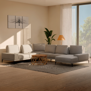 Gavon Fabric Adjustable Backrest L-Shaped Corner Sofa by Esteller (Pet Friendly & Easy Clean)