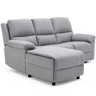 Maddy Grey Fabric L-shaped Recliner Sofa