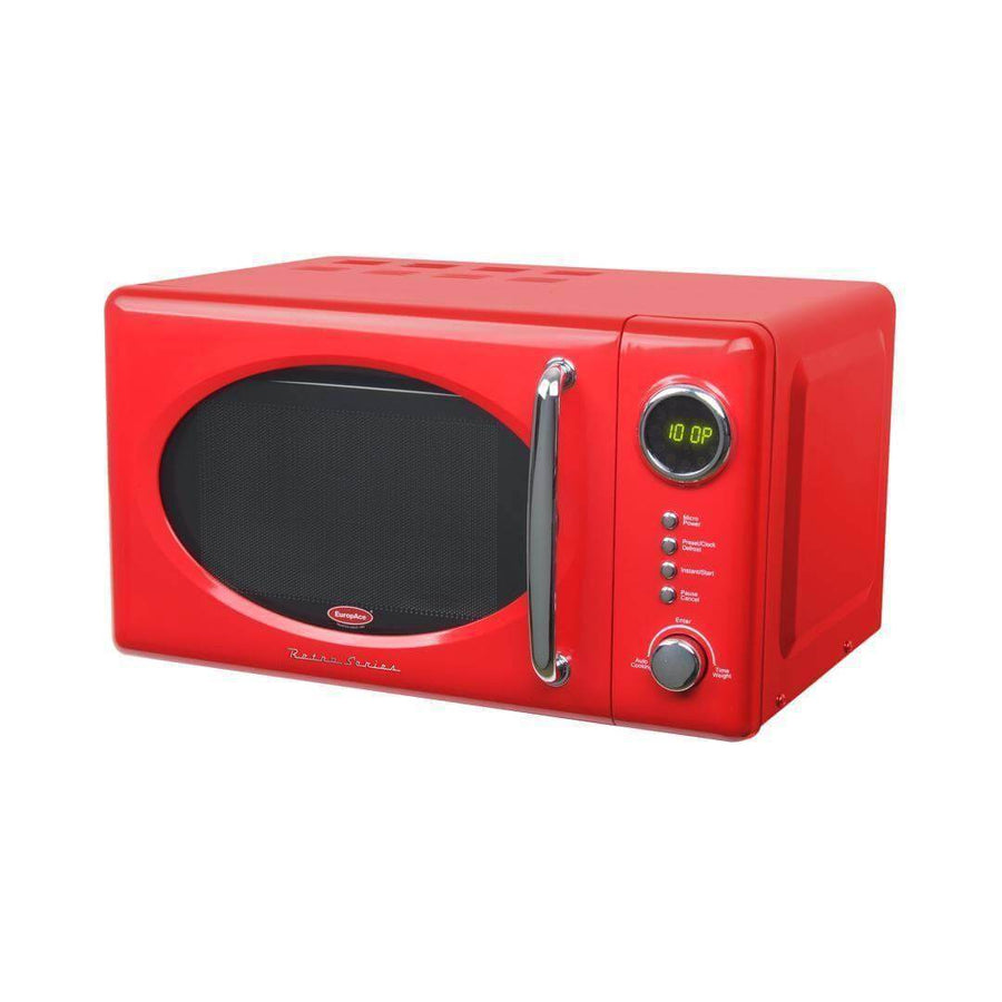 EuropAce Digital Retro 20L Microwave With Grill EMW 3202T (Cherry Red) Singapore