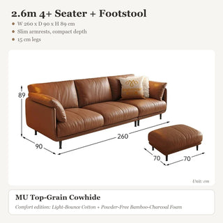 2.6m 4+ Seater + Footstool
