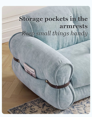 Storage pockets in the armrests
