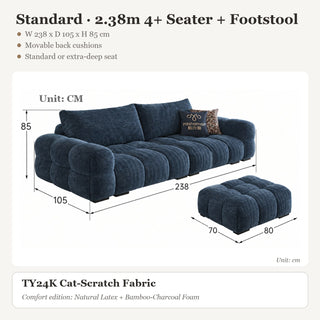 Standard · 2.38m 4+ Seater + Footstool