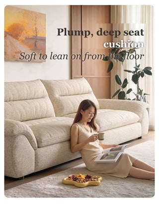 Plump, deep seat cushion
