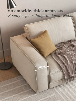 20 cm wide, thick armrests