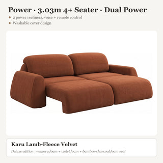 Power · 3.03m 4+ Seater · Dual Power · Karu Lamb-Fleece Velvet