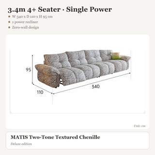 3.4m 4+ Seater · Single Power