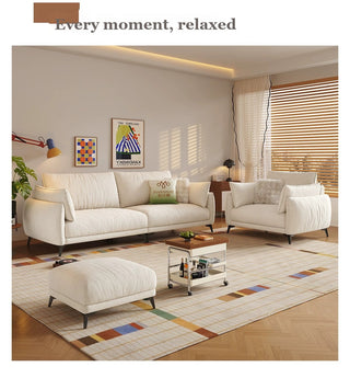 Sofa with armchair and footstool