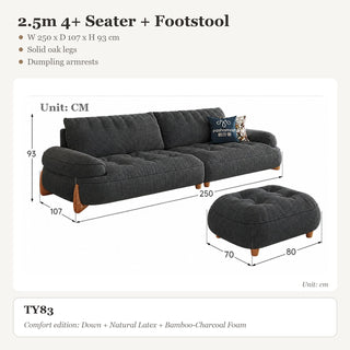 2.5m 4+ Seater + Footstool