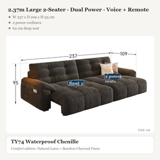 2.37m Large 2-Seater · Dual Power · Voice + Remote