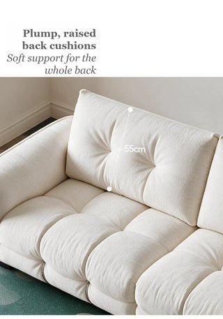 Plump, raised back cushions