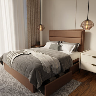 Zorvain Fabric Drawer Bed Frame (Water Repellent & Pet friendly)