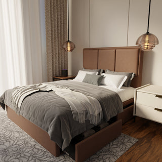 Velmira Fabric Drawer Bed Frame (Water Repellent & Pet friendly)