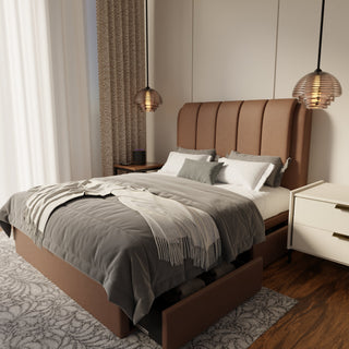 Asteron Fabric Drawer Bed Frame (Water Repellent & Pet friendly)