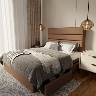 Corlune Fabric Drawer Bed Frame (Water Repellent & Pet friendly)