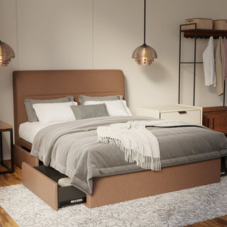 Lysara Fabric Drawer Bed Frame (Water Repellent & Pet friendly)