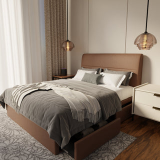 Lysara Fabric Drawer Bed Frame (Water Repellent & Pet friendly)