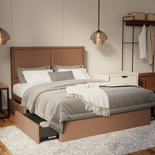 Bravelle Fabric Drawer Bed Frame (Water Repellent & Pet friendly)