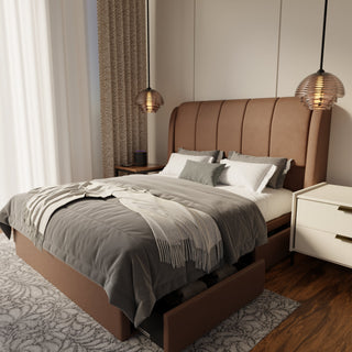Brinley Fabric Drawer Bed Frame (Water Repellent & Pet friendly)