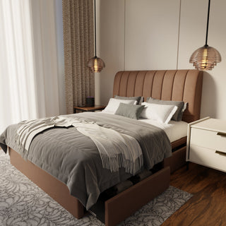 Kuro Fabric Drawer Bed Frame (Water Repellent & Pet friendly) by Esteller