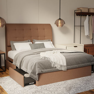 Haldor Fabric Drawer Bed Frame (Water Repellent & Pet friendly) by Esteller